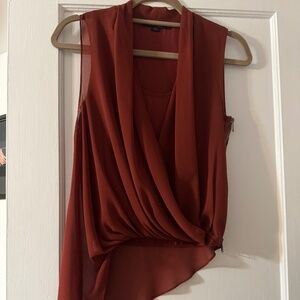 All Saints Sleeveless Assymetrical Blouse